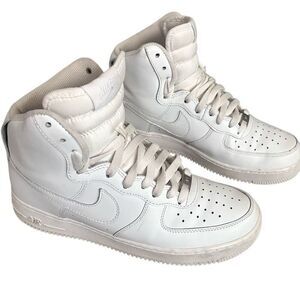 Nike AF 1 Hightop Triple White ‘07 Men’s 8.5 Great Preloved Condition